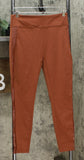 G by Giuliana Women's Jet Set Leggings With Side Stripe Spice Large