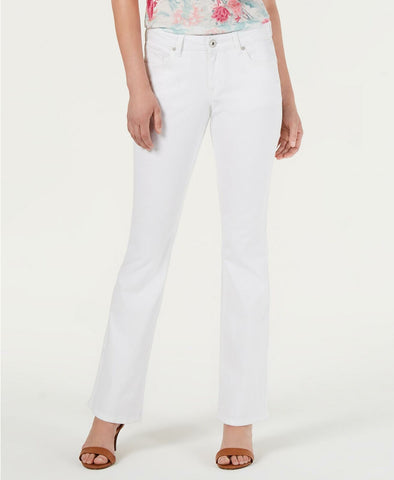Style & Co. Women's Curvy Fit Bootcut Jeans White 16 LONG