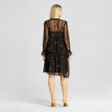 Who What Wear Women's Asymmetric Hem Dress Black Large