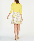 Jessica Howard Women's Petite Shrug Cardigan Sweater Yellow 14P