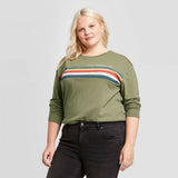 Zoe + Liv Women's Keep Dreaming Striped Long Sleeve Graphic T-Shirt