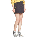 NWT Junk Food Women's Def Leppard Patch Denim Jean Mini Skirt 5
