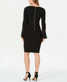 Calvin Klein Women's Chiffon Bell Sleeve Sheath Dress
