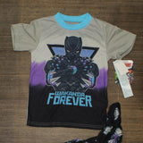 Marvel Boys'  Black Panther 2pc Short Sleeve Top and Pants Pajama Set
