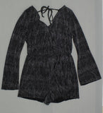 Xhilaration Women's Tie Back Long Sleeve Romper