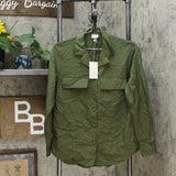 A New Day Women's Long Sleeve Button-Down Utility Top
