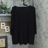 Dennis Basso Women's Caviar Crepe Embellished Peplum Knit Top