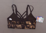 JoyLab Women's Foil-Print Crisscross Strappy Back Sports Bra
