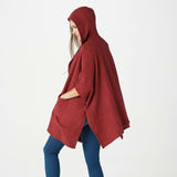 Cuddl Duds Women's Reversible Fleece Hoodie Wrap Jacket