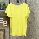 DG2 by Diane Gilman Women's Plus Size Flutter Sleeve T-Shirt