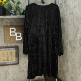 H by Halston Women's Plus Size Crushed Velvet Wrap Dress