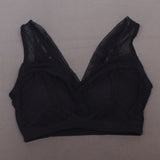 Rhonda Shear Striped Mesh Leisure Bra With Removable Pads. 700670 Black Medium