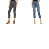 DG2 by Diane Gilman Women's Tall Classic Stretch Pinstripe Crop Jeans