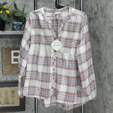 Knox Rose Women's Plaid Long Sleeve Button-Down Shirt