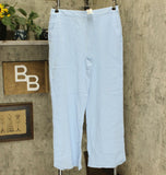 Denim & Co. Beach Women's Crinkle Gauze Curved Hem Wide Leg Pants