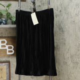 LaBellum by Hillary Scott Women's Plus Size Soft As Velvet A-Line Pleated Midi Skirt