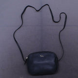 Tula England Small Zip Grainy Leather Crossbody Bag Black