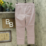 MarlaWynne Womens Stretch Twill FLATTERfit Pants With Slit Lilac Gray 12