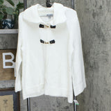 JM Collection Women's Wing-Collar Flyaway Cardigan Sweater