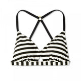 Shade & Shore Women's Textured Peek-a-Boo Crossback Bralette Bikini Top