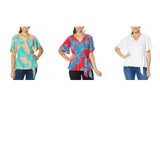 IMAN Women's Boho Chic Faux Wrap Blouse