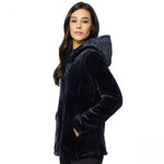 32 Degrees Heat Women's Hooded Plush Faux Fur Fleece Jacket