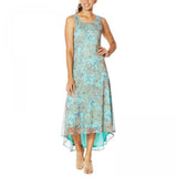 NWT Nina Leonard Womens Sleeveless Printed Power Mesh Dress. 690146 X-Small