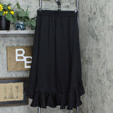 Lisa Rinna Women's Pull On Ruffled Faux Wrap Midi Skirt
