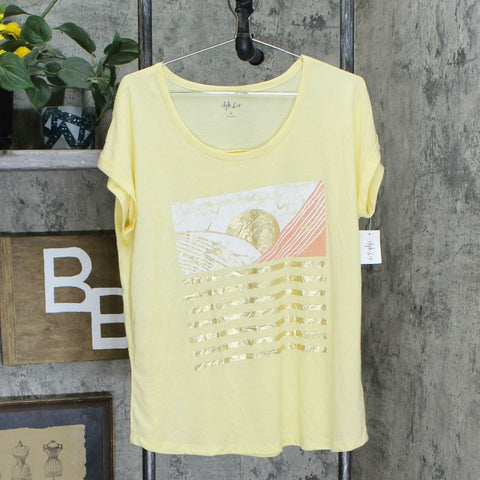 NWT Style & Co. Women's Paradise Sunset Graphic T-Shirt. 100098808MS X-Large