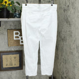 JM Collection Curvy Fit Slim Leg Pants Bright White 16 Short