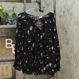 Ava & Viv Women's Plus Size Floral Print Long Sleeve Blouse