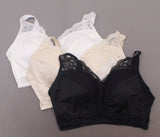 Rhonda Shear Plus Size 3 Pack Pin Up Bras Black/ Nude/ White 2X