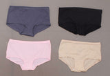 Hanes 4 Pairs Women's Cool and Comfortable Microfiber Boyshort Underwear
