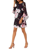 Nine West Women's Floral Bell-Sleeve Shift Dress. 10694750