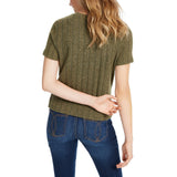 Crave Fame Women's Junior Fit Cozy Ribbed Top