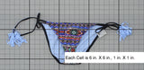 Mossimo Women's Tie Side Bikini Swim Bottom Blue Medium