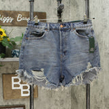Wild Fable Women's High Rise Frayed Hem Jean Shorts