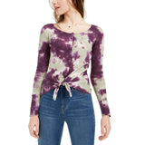 Ultra Flirt Women's Junior Fit Tie Dye Thermal Top