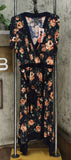 Nina Leonard Women's Plus Size Printed Miracle Matte Jersey Faux Wrap Dress
