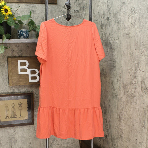 a new day orange dress Dress Casual Short By A New Day In Orange, Size: M