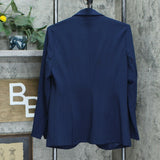 DG2 by Diane Gilman Women's Stretch Crepe Blazer Navy Small