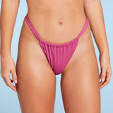 Shade & Shore Women's Ultra High Leg Cheeky Bikini Bottom