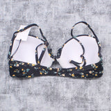 Shade & Shore Women's Lightly Lined Tie Front Bikini Top