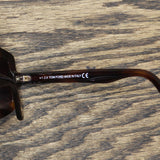 Tom Ford Women's Geometric Sunglasses Blonde Havana Brown / Blu grad 55/19/140