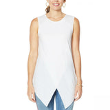 G by Giuliana Women's Asymmetric Hem Tank Top