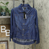 DG2 by Diane Gilman Women's Relaxed Lightweight Chambray Jean Jacket