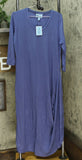 Soft & Cozy Loungewear Women's Cool Luxe Knit 3/4-Sleeve Draped Dress