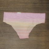 Auden Women's Striped Cotton Cheeky Underwear with Lace Waistband