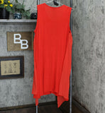 DG2 by Diane Gilman Women's Knit Layered Drama Dress Red XL