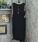 IMAN Women's Boho Chic Sleeveless Layered Knit Midi Dress